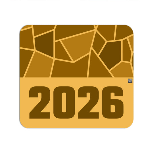 2026 Year Mouse pad (Golden Yellow)