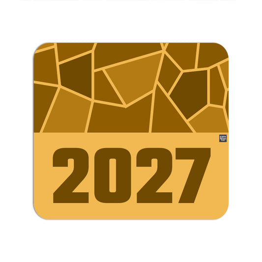 2027 Year Mouse pad (Golden Yellow)