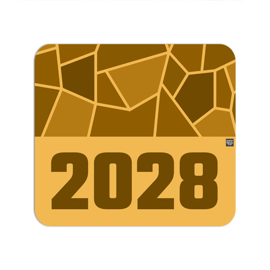 2028 Year Mouse pad (Golden Yellow)