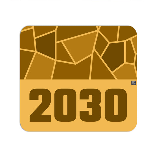 2030 Year Mouse pad (Golden Yellow)