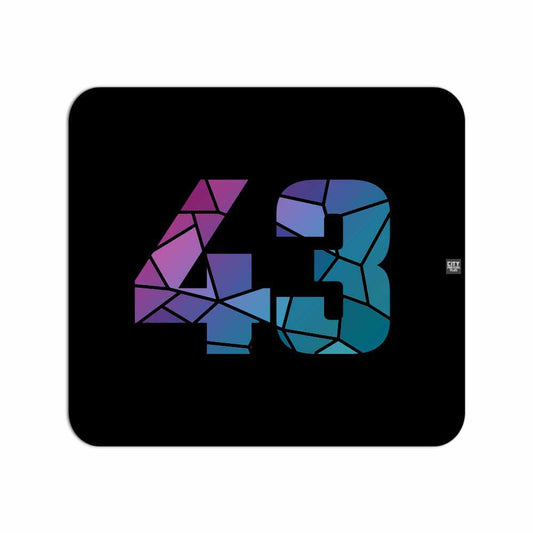 43 Number Mouse pad (Black)