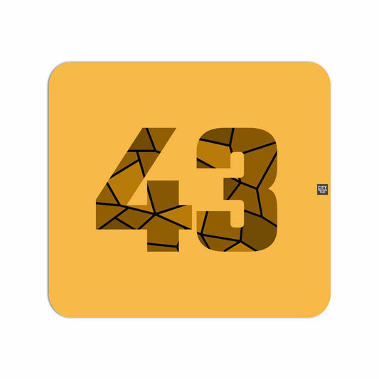 43 Number Mouse pad (Golden Yellow)