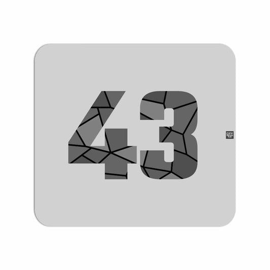 43 Number Mouse pad (Melange Grey)