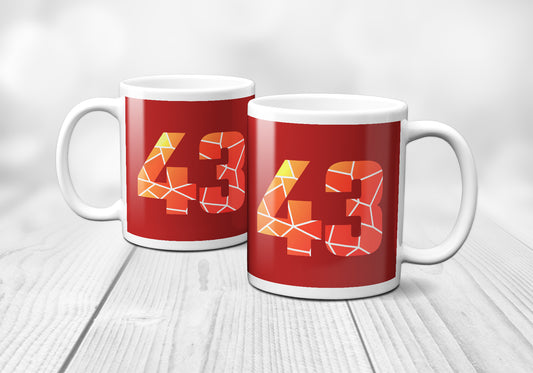 43 Number Mug (Red)