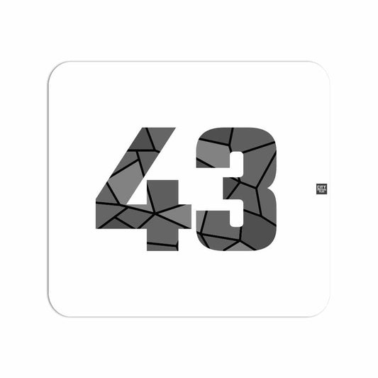 43 Number Mouse pad (White)
