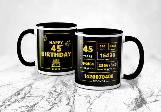 45th Years Birthday Mug