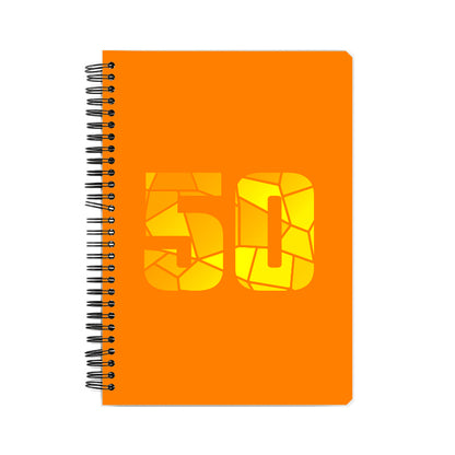 50 Number Notebook (Orange, A5 Size, 100 Pages, Ruled, 4 Pack)