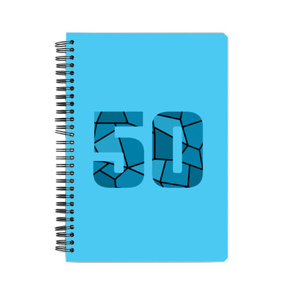 50 Number Notebook (Sky Blue, A5 Size, 100 Pages, Ruled, 4 Pack)