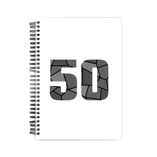 50 Number Notebook (White, A5 Size, 100 Pages, Ruled, 4 Pack)