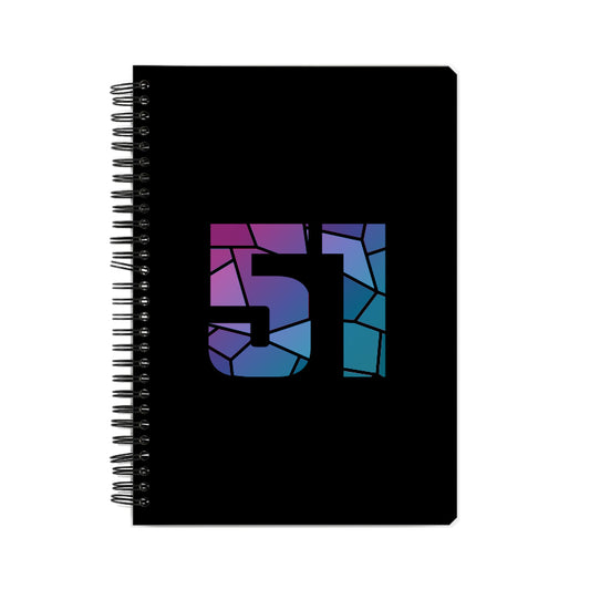 51 Number Notebook (Black, A5 Size, 100 Pages, Ruled, 4 Pack)
