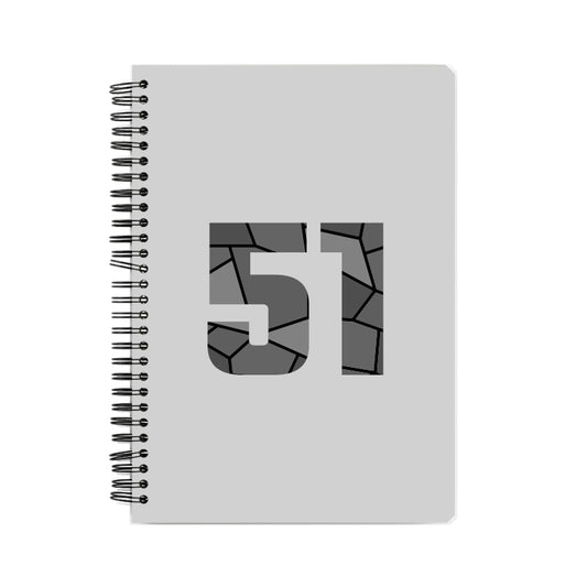 51 Number Notebook (Melange Grey, A5 Size, 100 Pages, Ruled, 4 Pack)