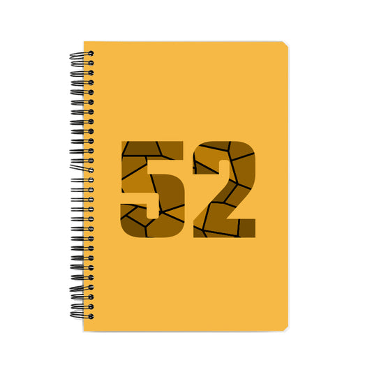 52 Number Notebook (Golden Yellow, A5 Size, 100 Pages, Ruled, 4 Pack)