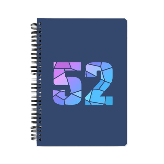52 Number Notebook (Navy Blue, A5 Size, 100 Pages, Ruled, 4 Pack)