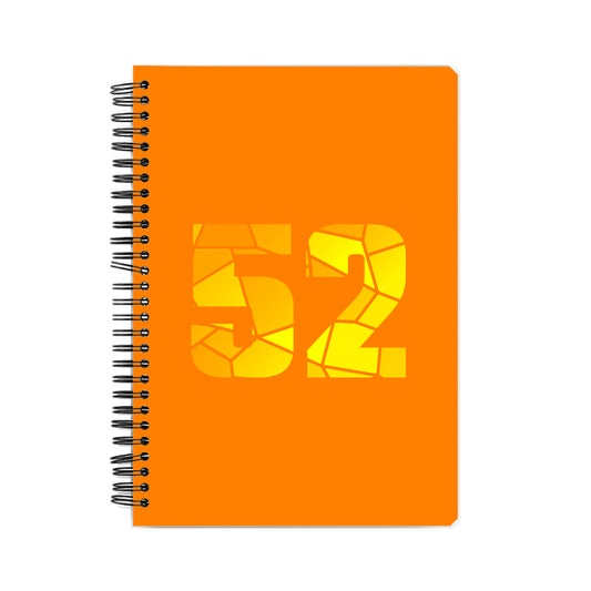 52 Number Notebook (Orange, A5 Size, 100 Pages, Ruled, 4 Pack)