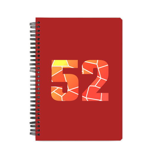 52 Number Notebook (Red, A5 Size, 100 Pages, Ruled, 4 Pack)