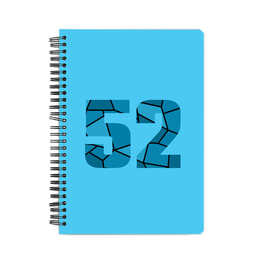 52 Number Notebook (Sky Blue, A5 Size, 100 Pages, Ruled, 4 Pack)