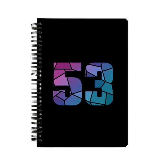 53 Number Notebook (Black, A5 Size, 100 Pages, Ruled, 4 Pack)