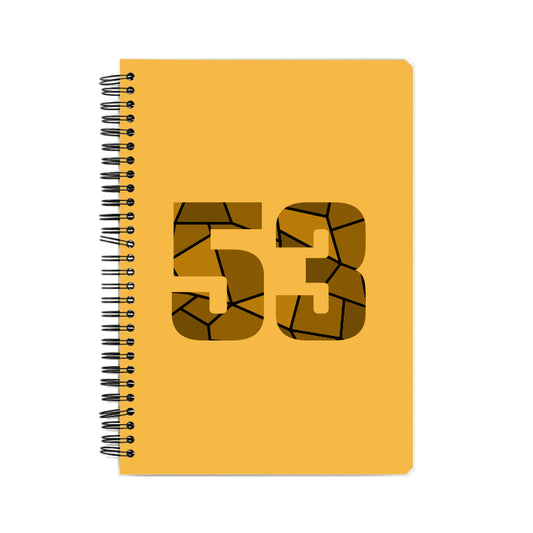 53 Number Notebook (Golden Yellow, A5 Size, 100 Pages, Ruled, 4 Pack)