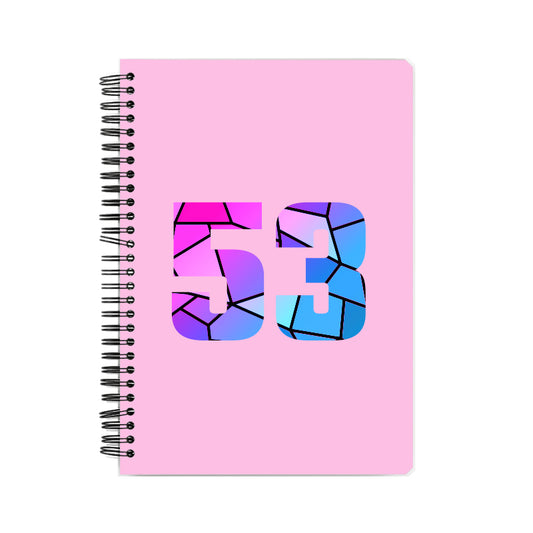 53 Number Notebook (Light Pink, A5 Size, 100 Pages, Ruled, 4 Pack)
