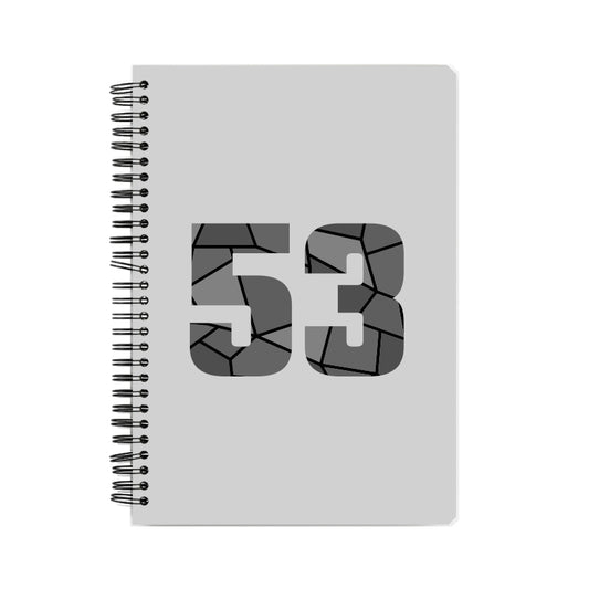 53 Number Notebook (Melange Grey, A5 Size, 100 Pages, Ruled, 4 Pack)