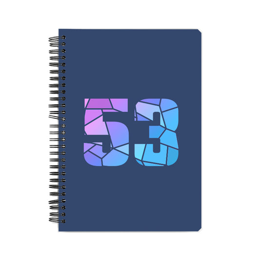 53 Number Notebook (Navy Blue, A5 Size, 100 Pages, Ruled, 4 Pack)