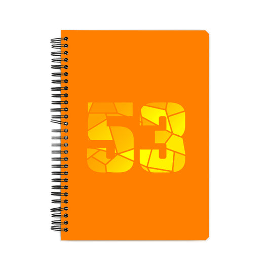 53 Number Notebook (Orange, A5 Size, 100 Pages, Ruled, 4 Pack)