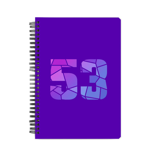 53 Number Notebook (Purple, A5 Size, 100 Pages, Ruled, 4 Pack)