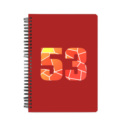 53 Number Notebook (Red, A5 Size, 100 Pages, Ruled, 4 Pack)