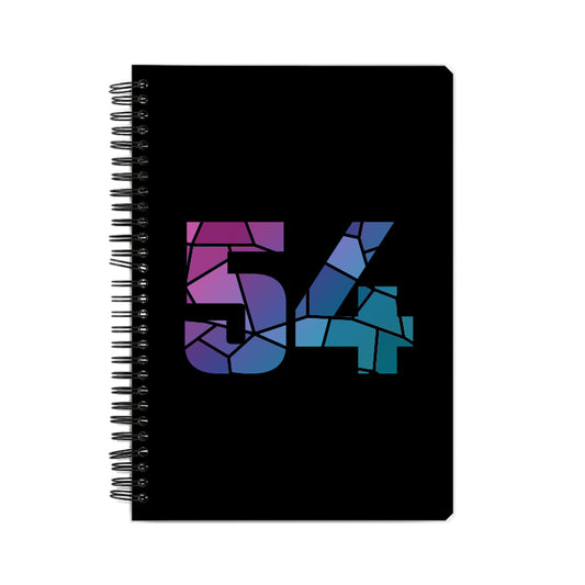 54 Number Notebook (Black, A5 Size, 100 Pages, Ruled, 4 Pack)