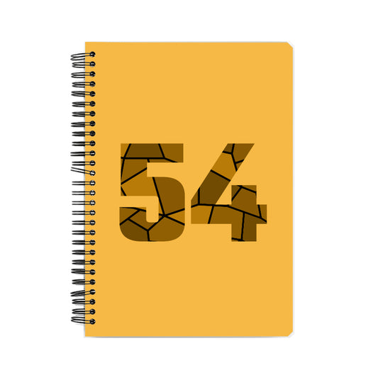 54 Number Notebook (Golden Yellow, A5 Size, 100 Pages, Ruled, 4 Pack)