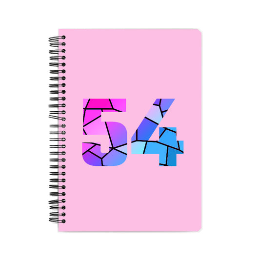 54 Number Notebook (Light Pink, A5 Size, 100 Pages, Ruled, 4 Pack)