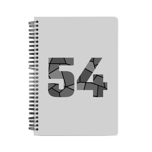 54 Number Notebook (Melange Grey, A5 Size, 100 Pages, Ruled, 4 Pack)