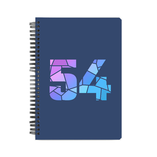 54 Number Notebook (Navy Blue, A5 Size, 100 Pages, Ruled, 4 Pack)