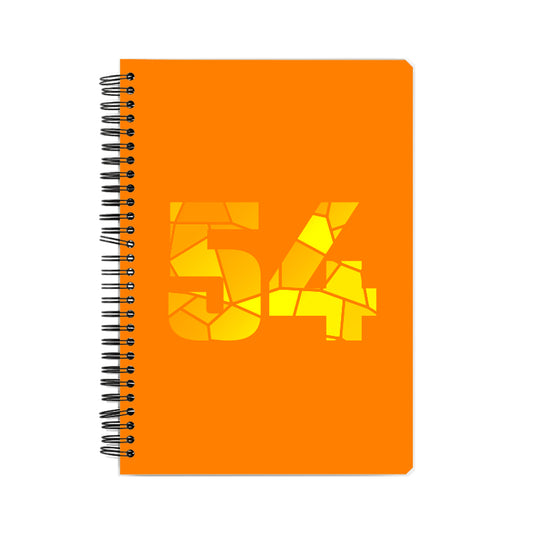 54 Number Notebook (Orange, A5 Size, 100 Pages, Ruled, 4 Pack)