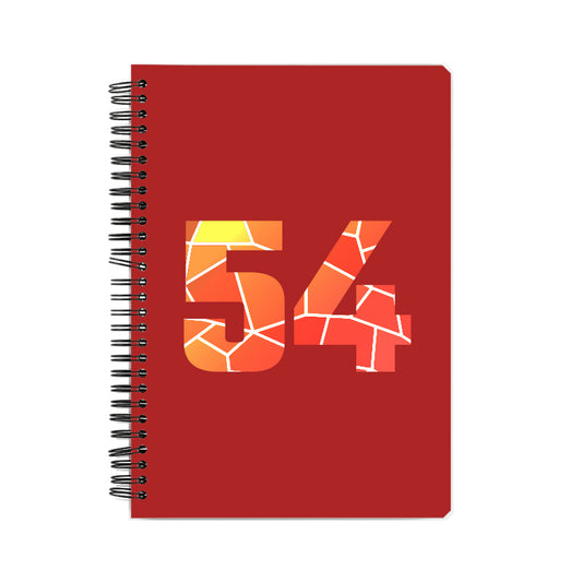 54 Number Notebook (Red, A5 Size, 100 Pages, Ruled, 4 Pack)