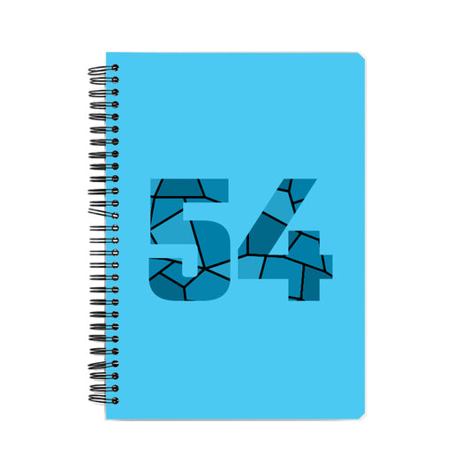54 Number Notebook (Sky Blue, A5 Size, 100 Pages, Ruled, 4 Pack)