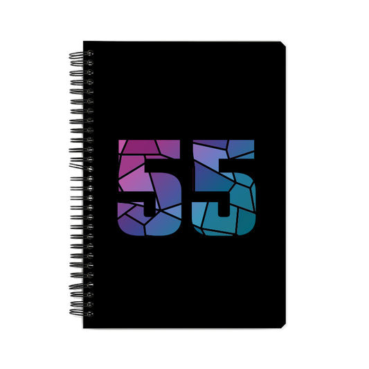55 Number Notebook (Black, A5 Size, 100 Pages, Ruled, 4 Pack)