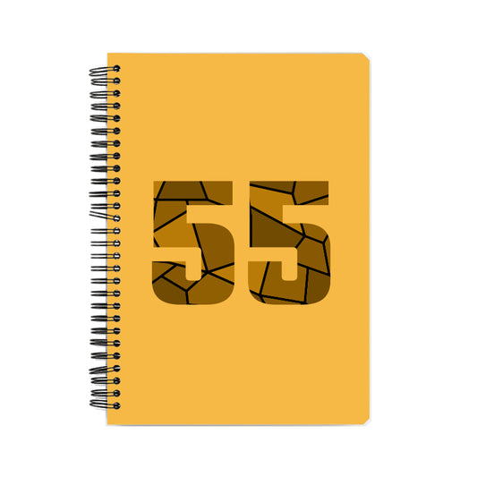 55 Number Notebook (Golden Yellow, A5 Size, 100 Pages, Ruled, 4 Pack)