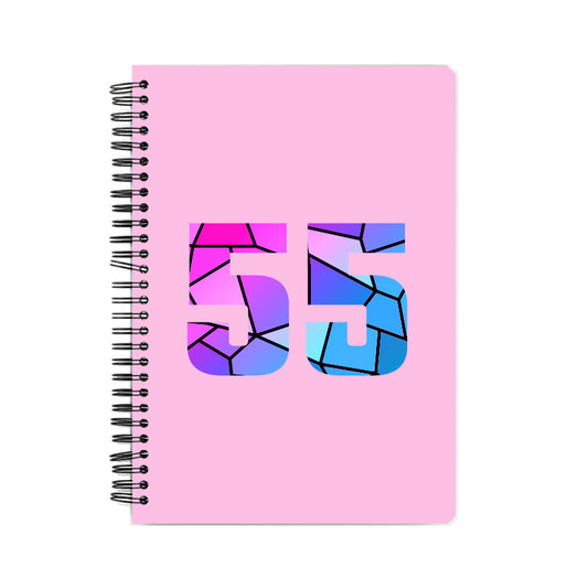 55 Number Notebook (Light Pink, A5 Size, 100 Pages, Ruled, 4 Pack)