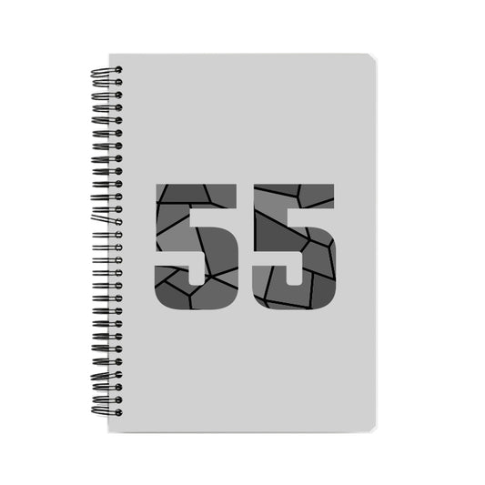 55 Number Notebook (Melange Grey, A5 Size, 100 Pages, Ruled, 4 Pack)