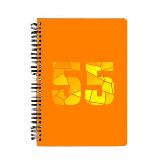 55 Number Notebook (Orange, A5 Size, 100 Pages, Ruled, 4 Pack)