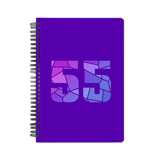 55 Number Notebook (Purple, A5 Size, 100 Pages, Ruled, 4 Pack)