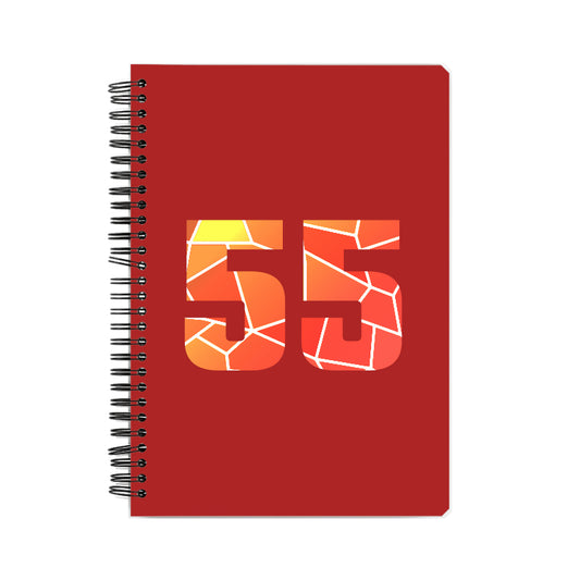55 Number Notebook (Red, A5 Size, 100 Pages, Ruled, 4 Pack)
