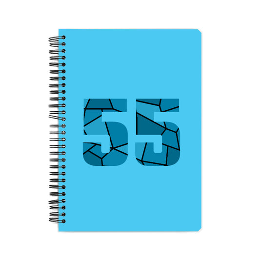 55 Number Notebook (Sky Blue, A5 Size, 100 Pages, Ruled, 4 Pack)