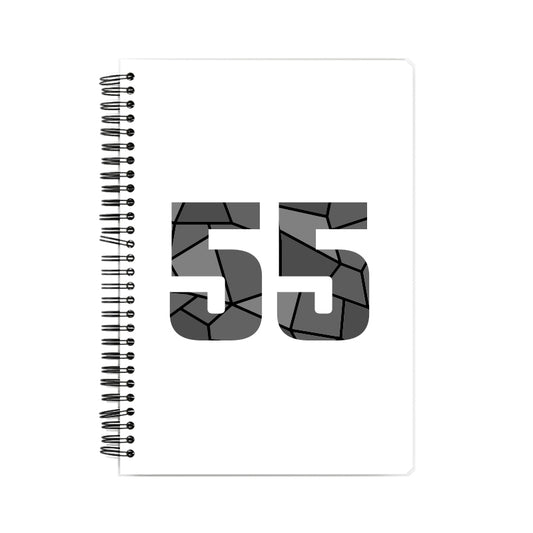 55 Number Notebook (White, A5 Size, 100 Pages, Ruled, 4 Pack)
