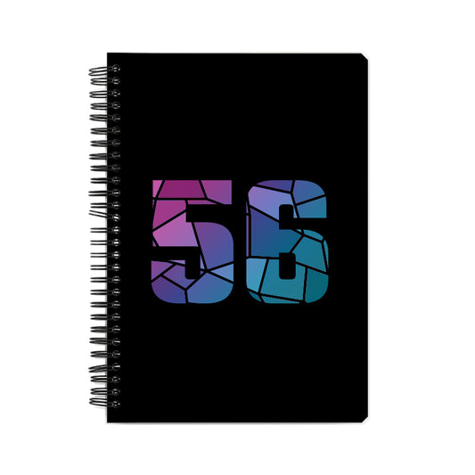 56 Number Notebook (Black, A5 Size, 100 Pages, Ruled, 4 Pack)