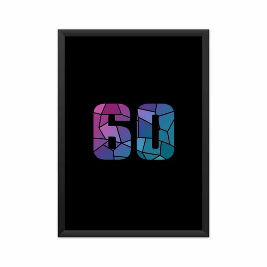 60 Number Framed Poster