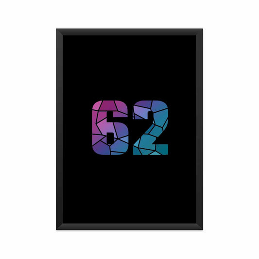 62 Number Framed Poster