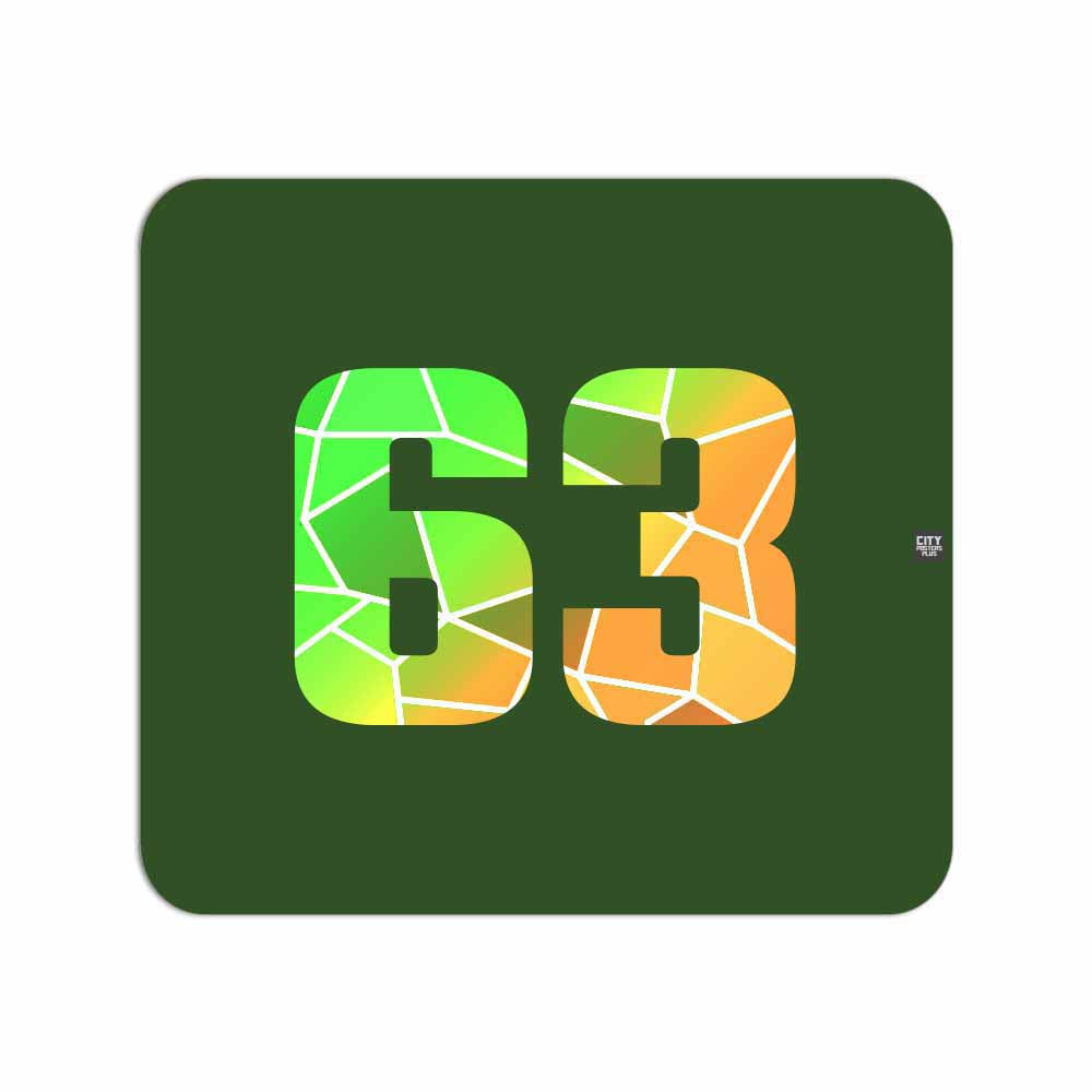 63 Number Mouse pad
