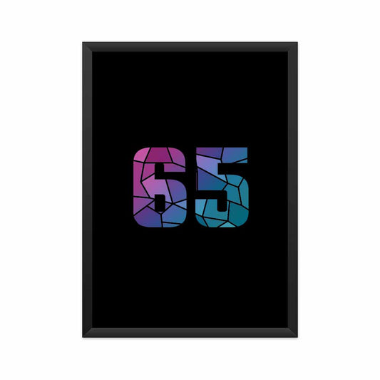 65 Number Framed Poster